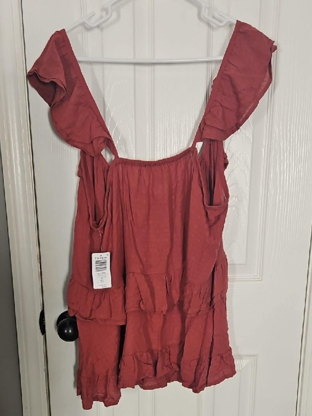 Festi Sleeveless Tie-Neck Top in Applebutter - Picture 8 of 11